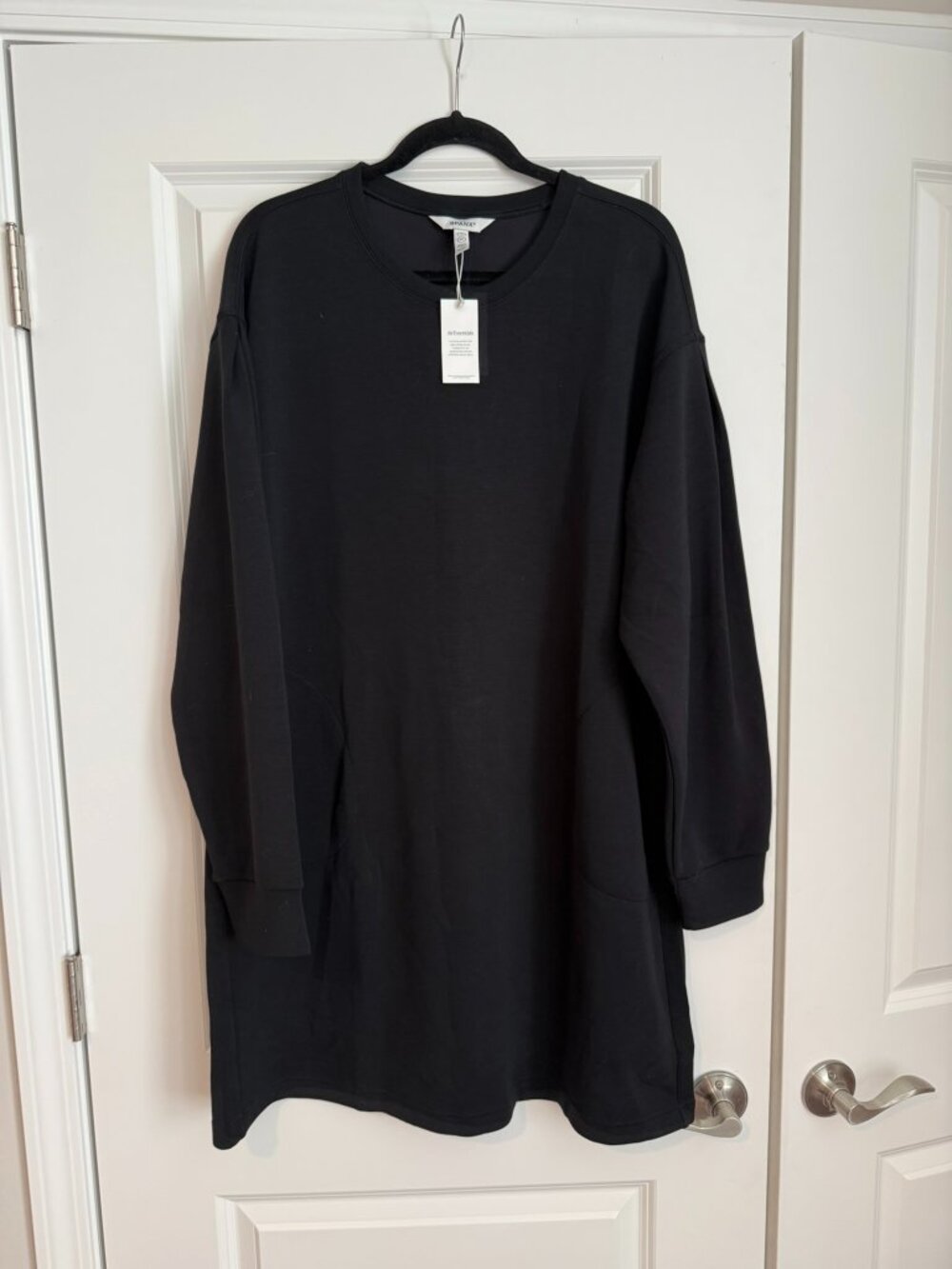 SPANX AirEssentials long sleeve crew neck dress NWT Very Black size 1X